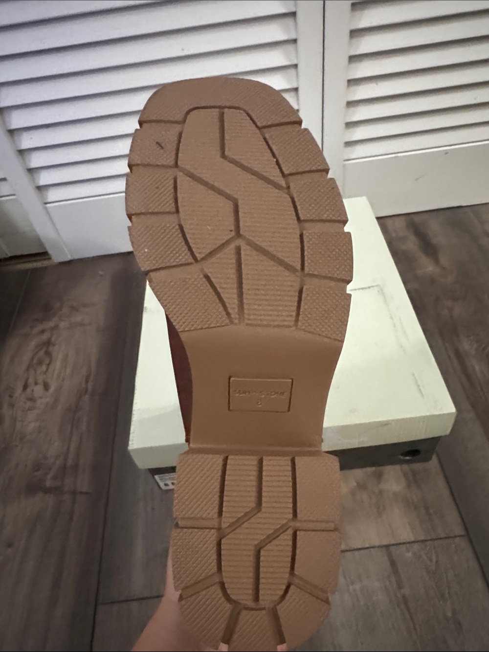 Sun + Stone Chestnut Brown Platform Chelsea Booties - Picture 4 of 4